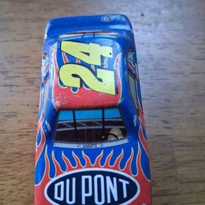 Racing Toy Car Collectible Vintage Tin #24 with Blue and Red Flames